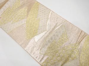 アンティーク　地紙に古典柄織り出し袋帯（材料）